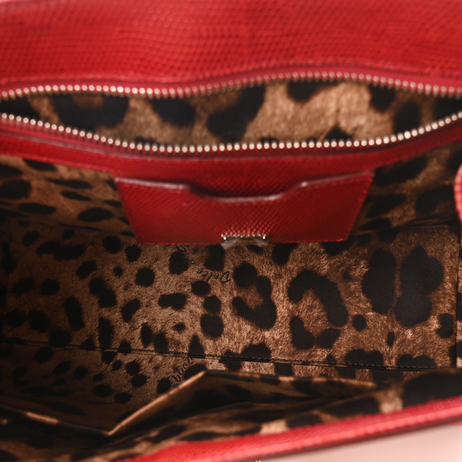 Dolce & Gabbana Lizard Calfskin Embossed Medium Monica Top Handle Bag Rosso Scuro 6 of 11