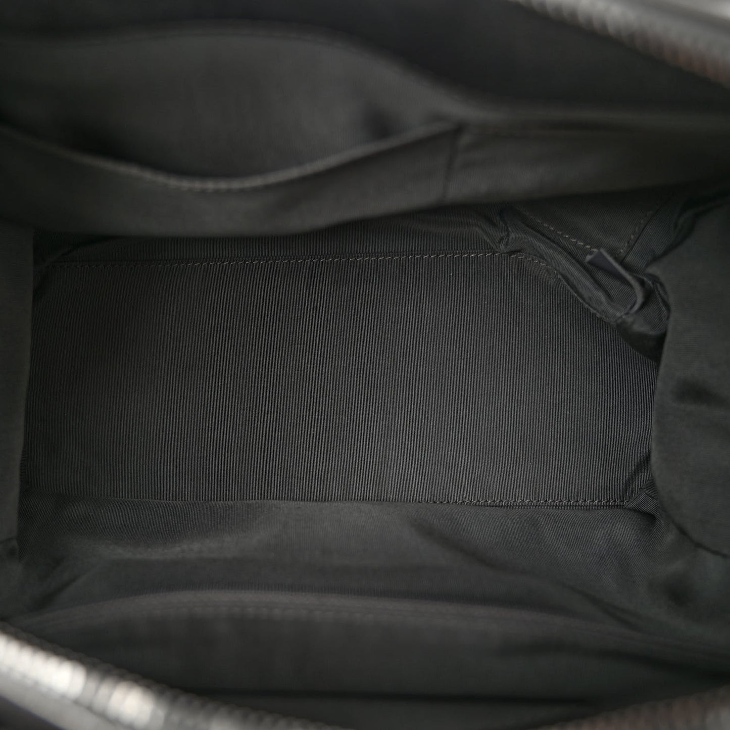 Metallic Grained Calfskin Quilted Large Casual Pocket Bowling Bag