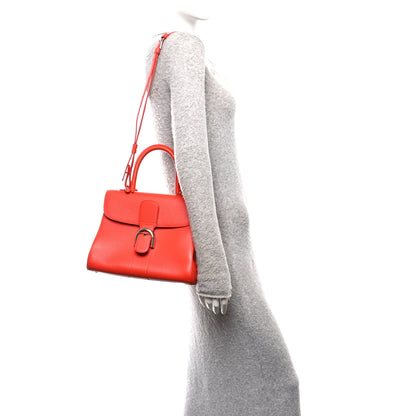 Delvaux Grained Calfskin MM Brillant Satchel Sunset 2 of 10