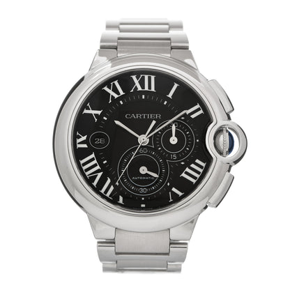 Cartier Stainless Steel 44mm Ballon Bleu De Cartier Chronograph Automatic Watch Black 1 of 5