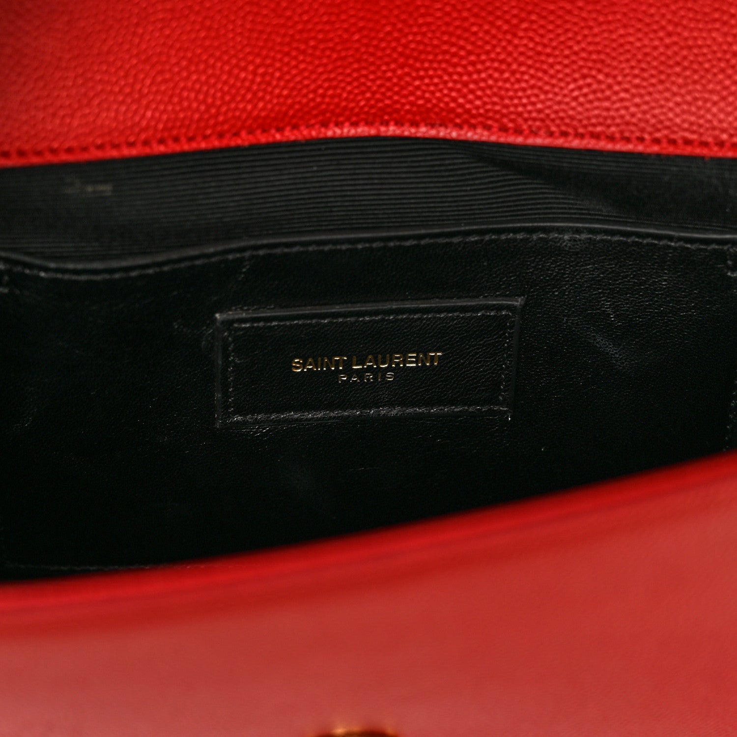 Saint Laurent Grain De Poudre Classic Monogram Cassandre Clutch New Red 7 of 15