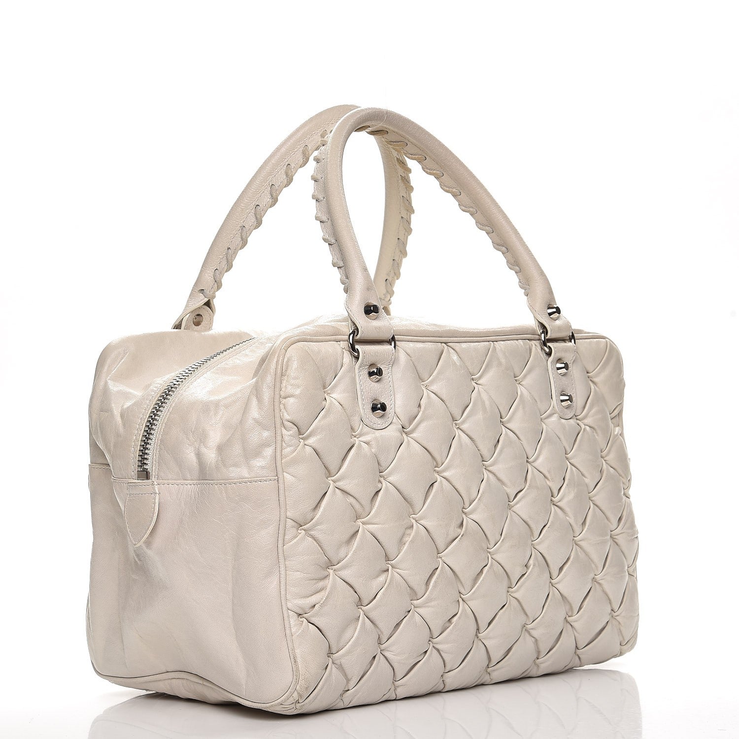 Balenciaga Chevre Quilted Matelasse MM White 3 of 16
