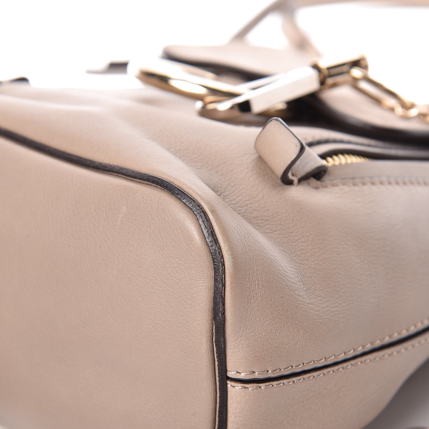 Suede Calfskin Mini Faye Backpack Motty Grey