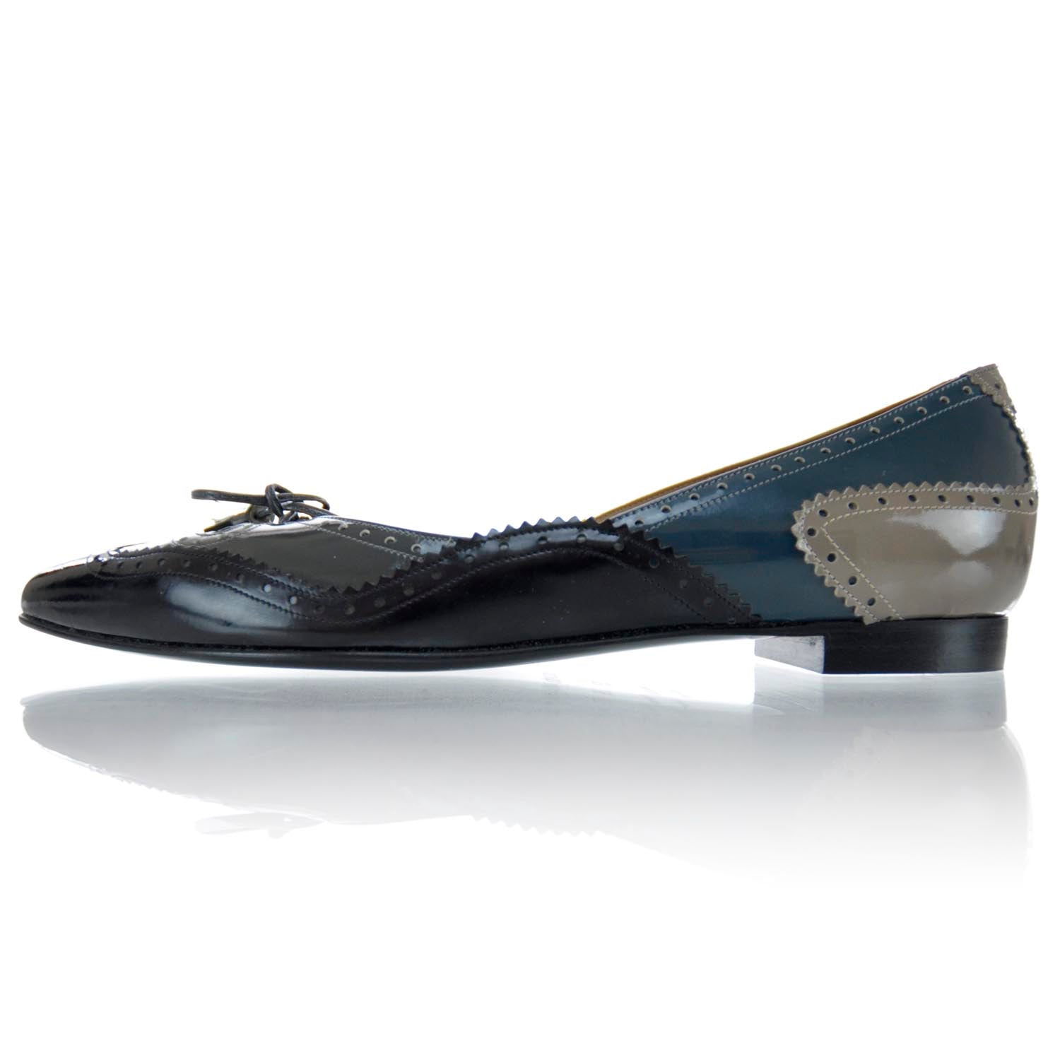 Hermes Leather Wing Tip Flats 35.5 1 of 6