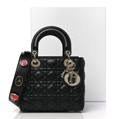 Christian Dior Lambskin Cannage Small Lucky Badges My Lady Dior Black 10 of 10