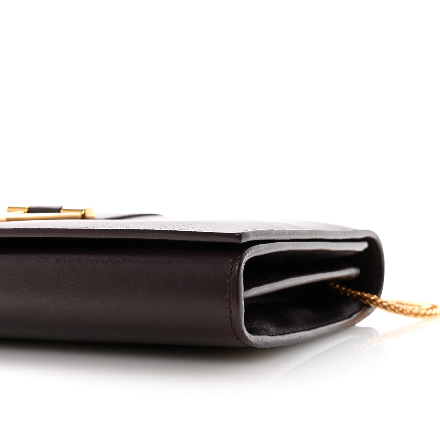 Saint Laurent Calfskin Classic Y Ligne Chain Wallet Wine 9 of 9