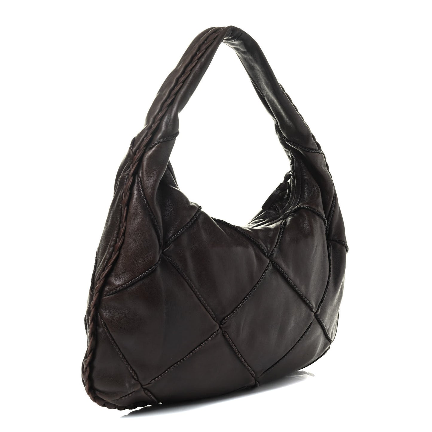 Nappa Quilted Medium Veneta Hobo Ebano