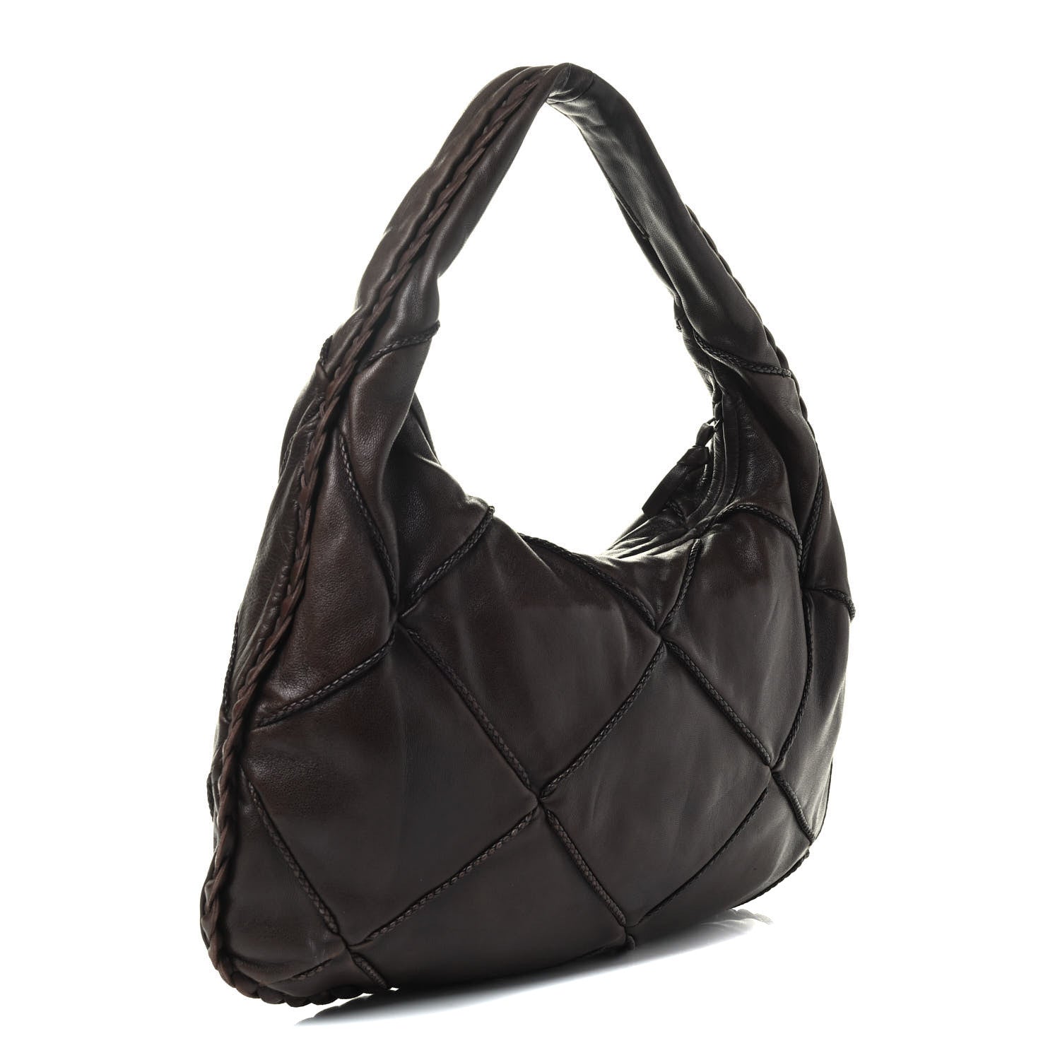 Bottega Veneta Nappa Quilted Medium Veneta Hobo Ebano 2 of 8