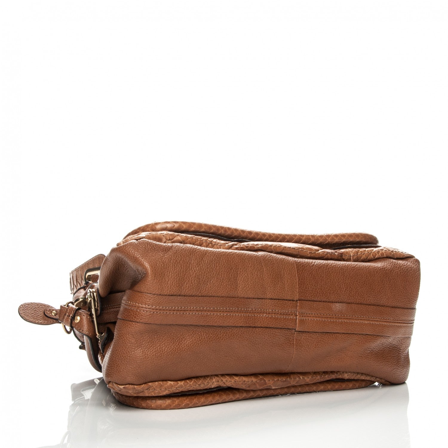 Chloe Python Calfskin Medium Paraty Speculoos Brown 4 of 8