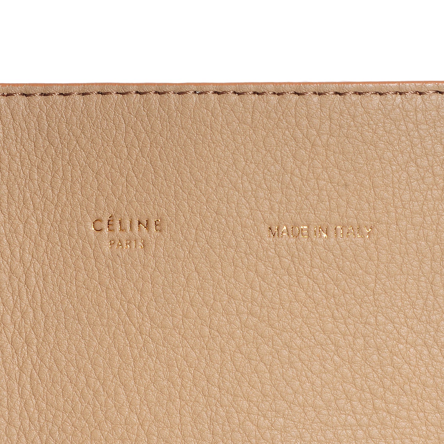 Calfskin Medium Horizontal Cabas Phantom Light Khaki