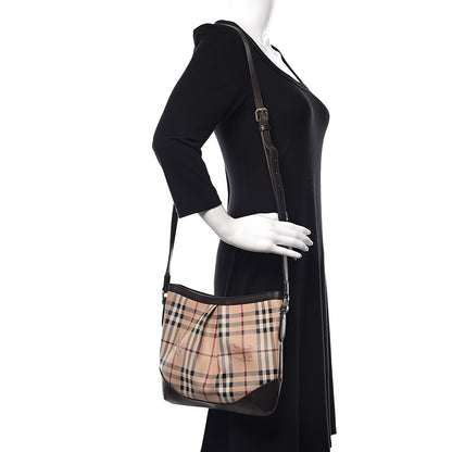 Burberry Haymarket Check Hartham Shoulder Bag Chocolate 2 of 10