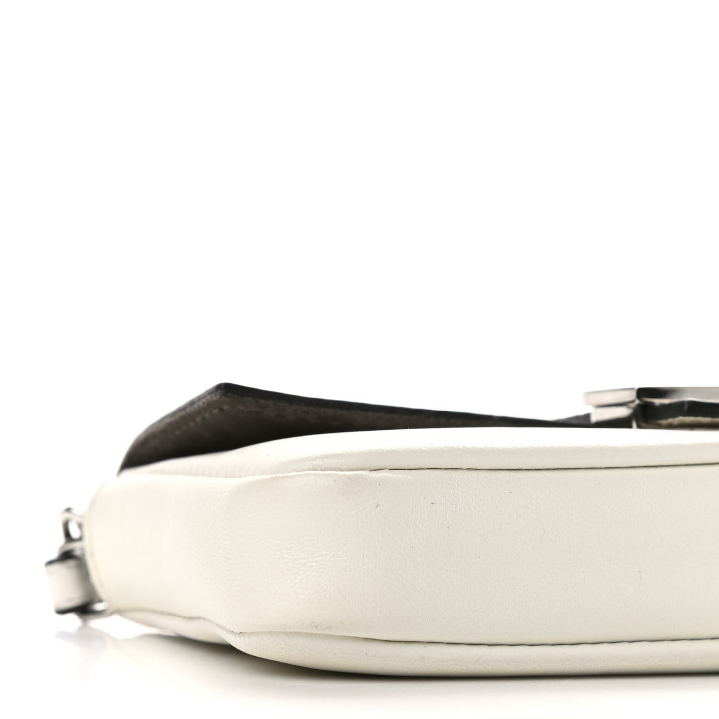 Shiny Nappa Micro Baguette White