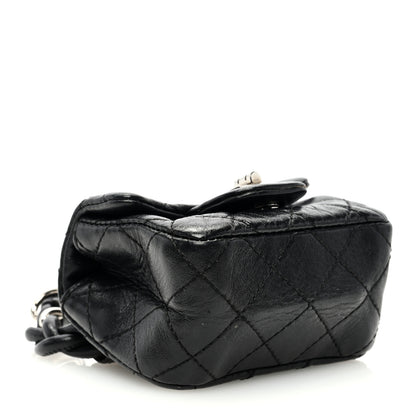 Chanel Calfskin Quilted 2.55 Ankle Wrist Bag Black 4 of 7