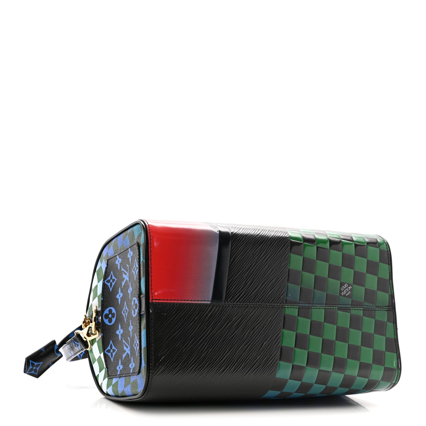 Epi Colored Monogram Damier Race Speedy Bandouliere 30 Black Rouge