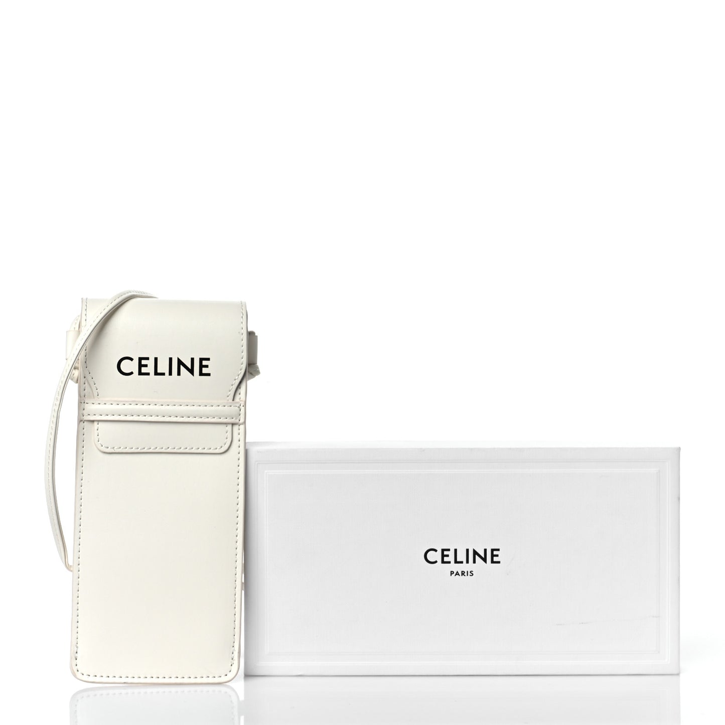 Smooth Calfskin Sunglasses Pouch White