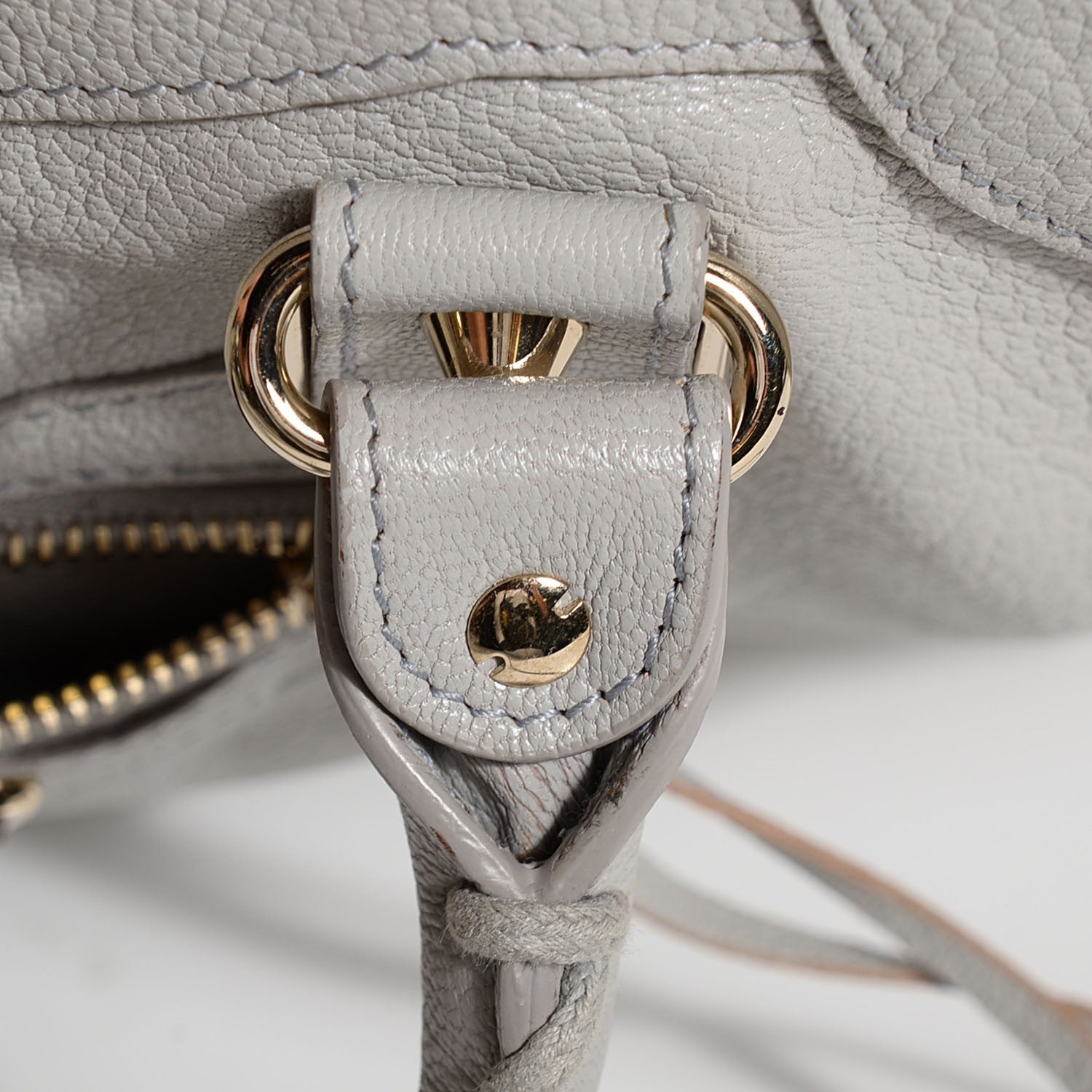 Balenciaga Chevre Gold Metallic Edge Hardware Velo Gris Perle 7 of 12