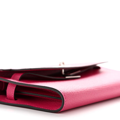 Hermes Chevre Mysore Kelly Wallet To Go Rose Mexico 9 of 12