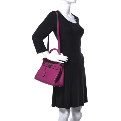 Hermes Togo Kelly Retourne 28 Rose Pourpre 2 of 42