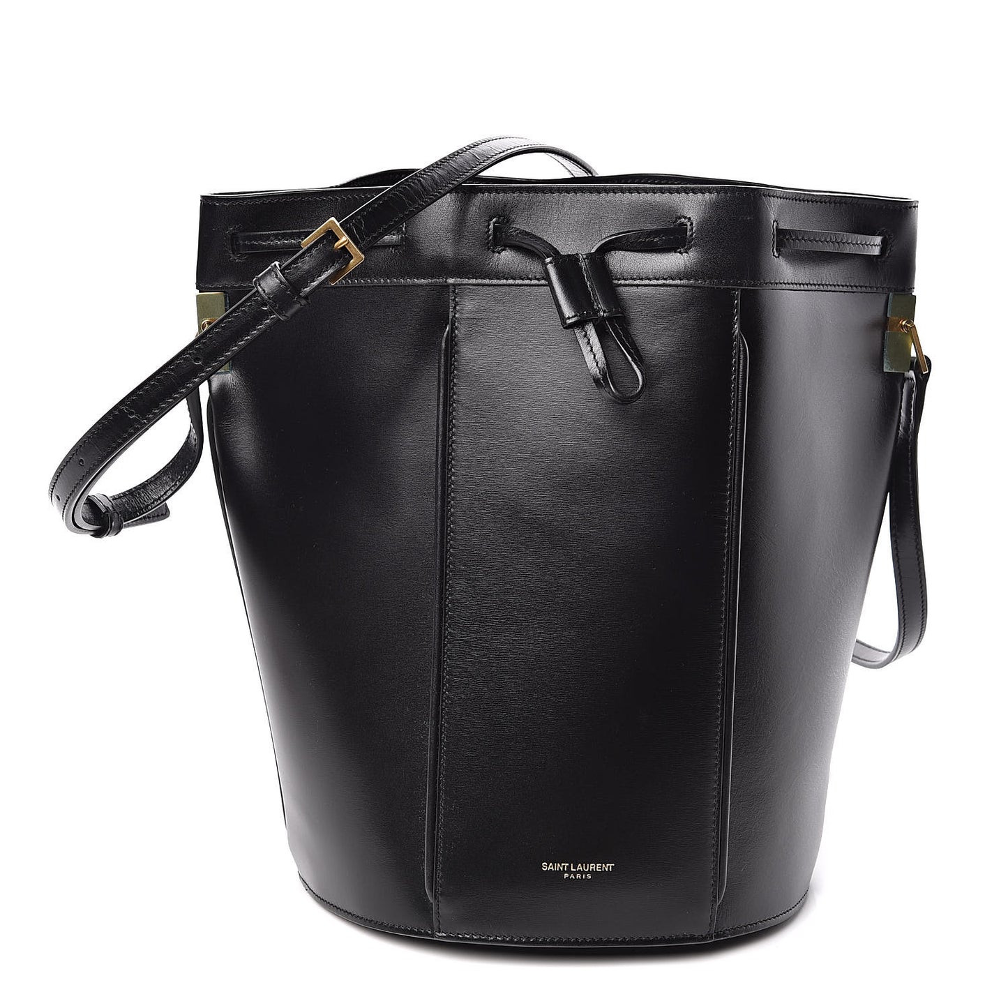 Smooth Calfskin Medium Talitha Bucket Bag Black