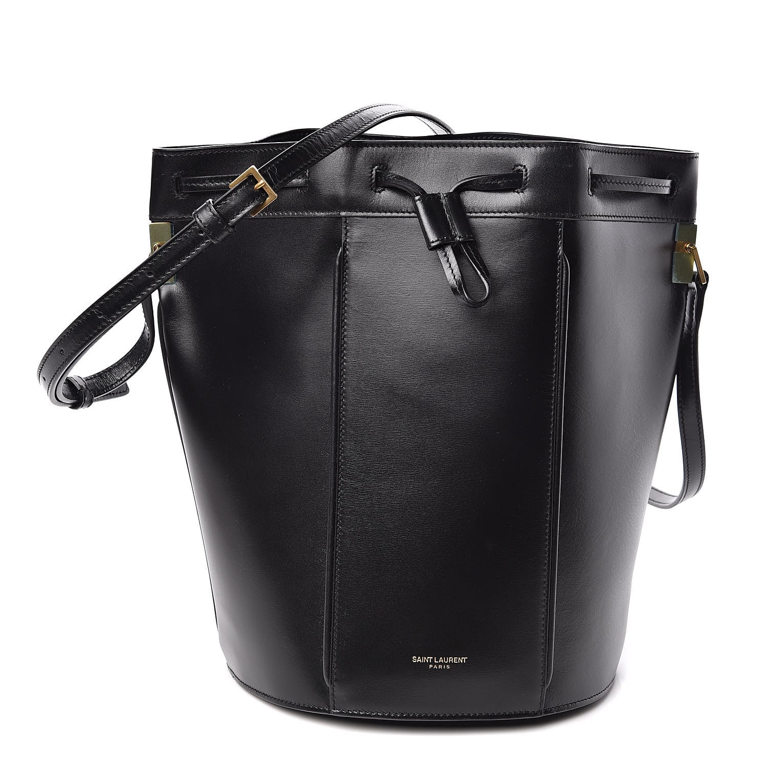 Saint Laurent Smooth Calfskin Medium Talitha Bucket Bag Black 1 of 12