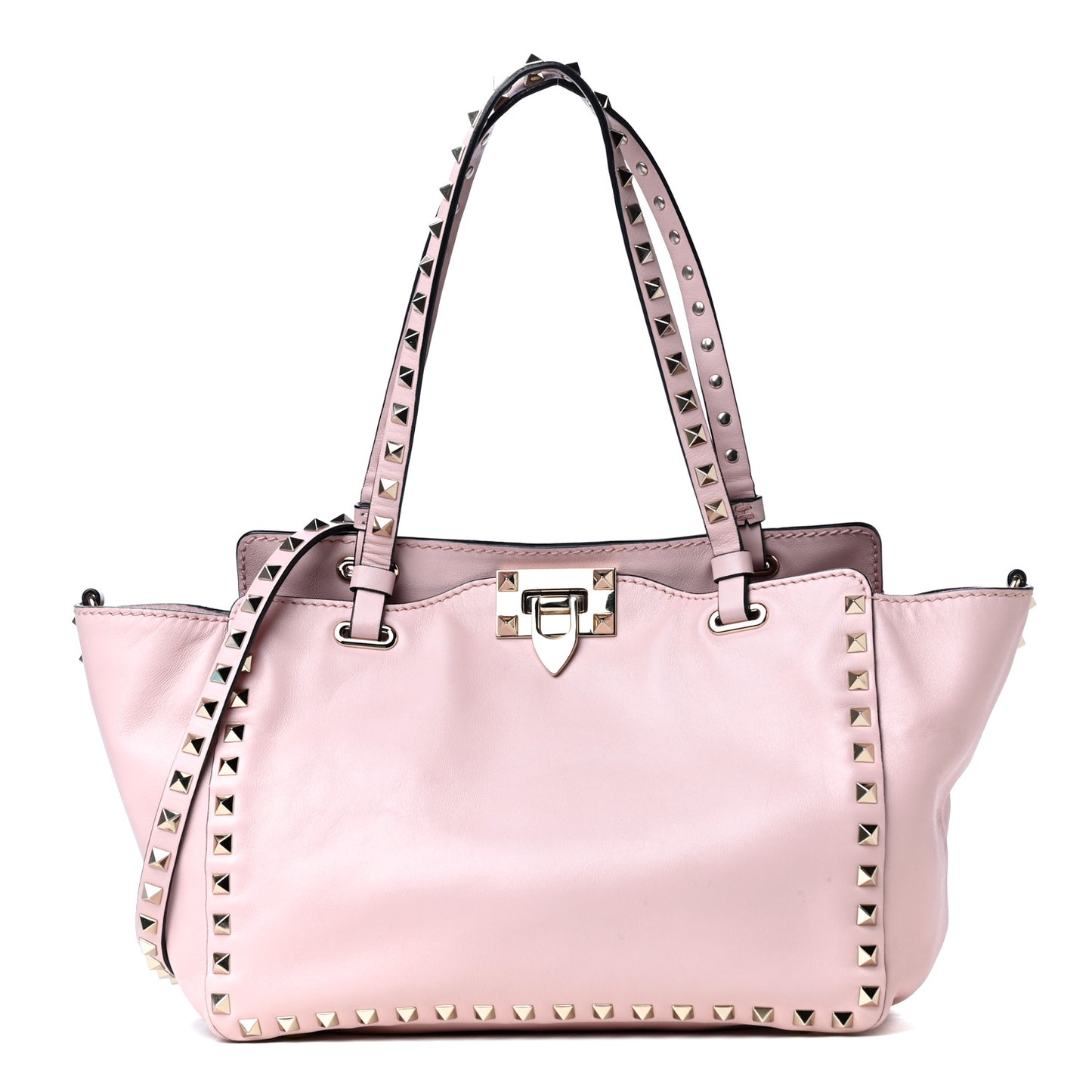 Vitello Small Rockstud Tote Water Rose