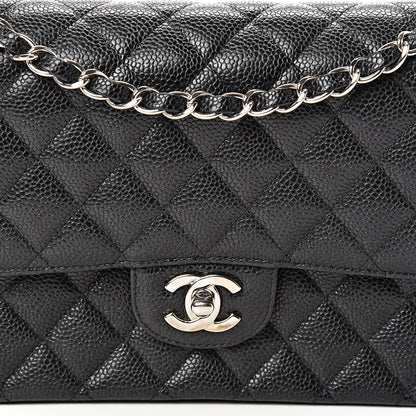 Chanel Caviar Quilted Medium Double Flap Black 7 of 13