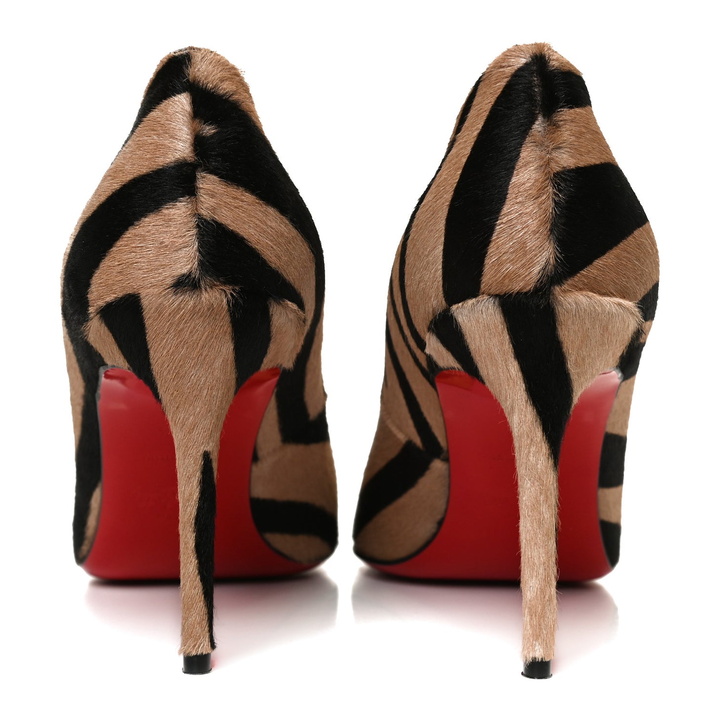 Calf Hair Patent Zebra Print Geo 85 Pumps 39.5 Dune Black
