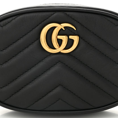 Gucci Calfskin Matelasse GG Marmont Belt Bag 75 30 Black 8 of 10