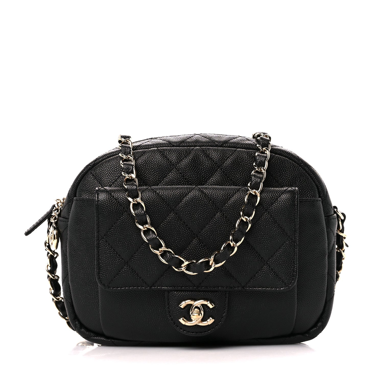 Caviar Quilted CC Day Camera Case Black