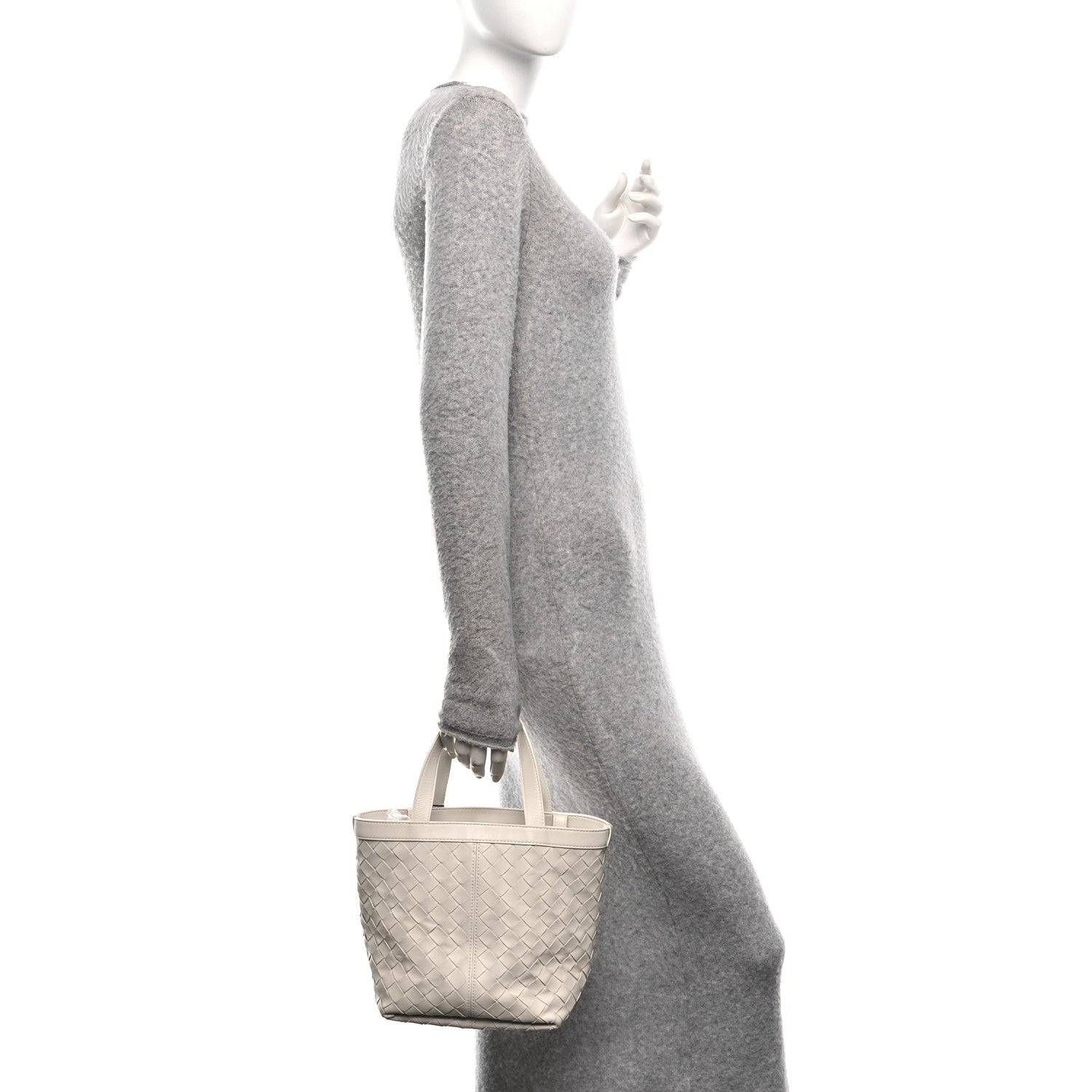Bottega Veneta Nappa Intrecciato Small Flip Flap Tote Chalk 2 of 9