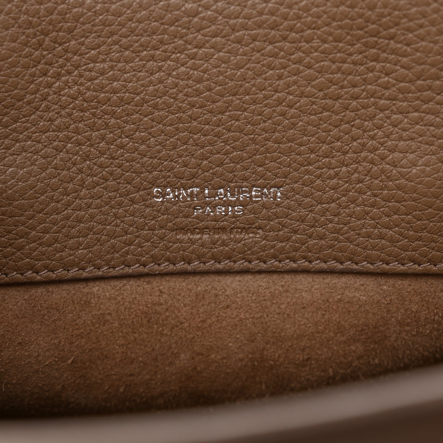 Grained Calfskin Nano Supple Sac De Jour Taupe