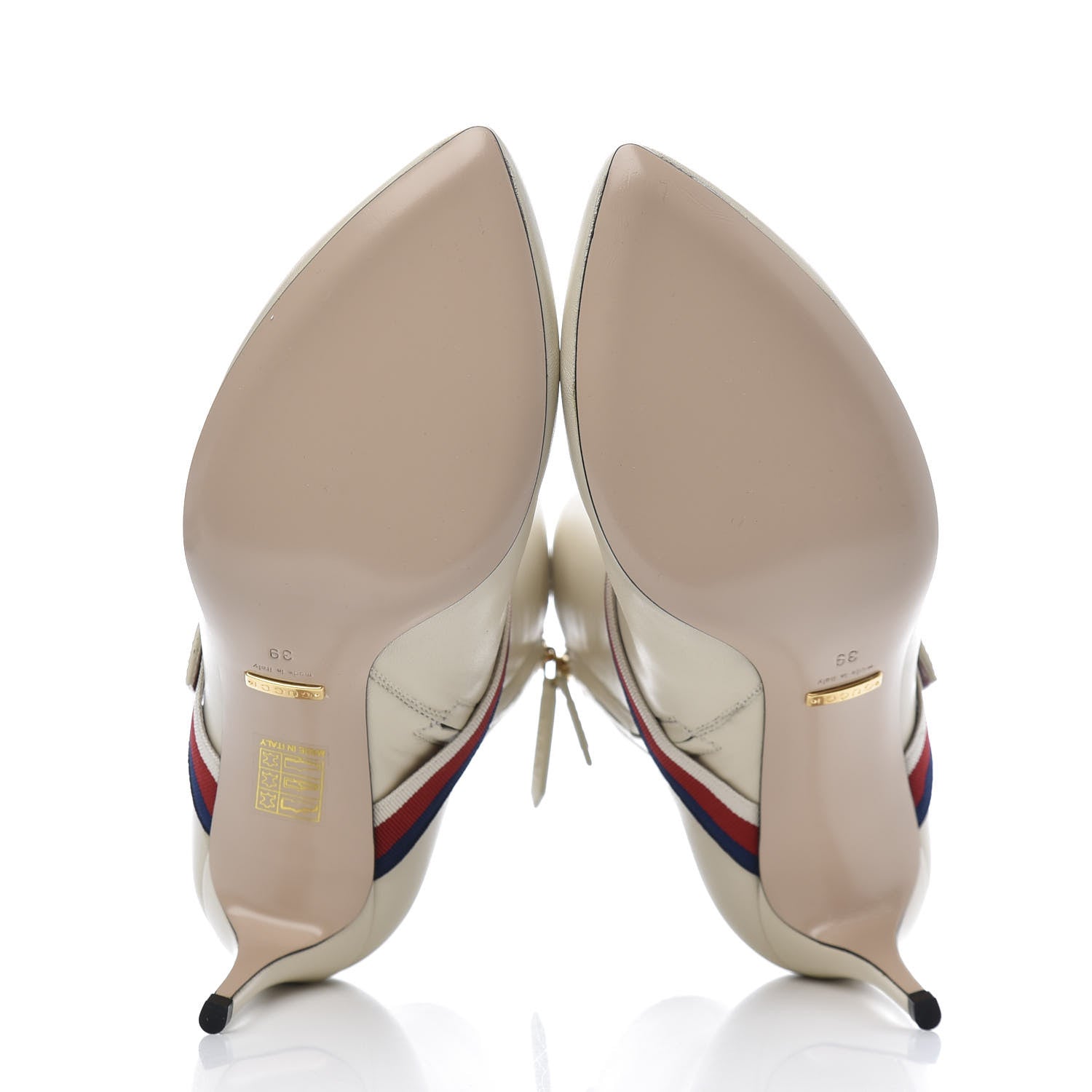 Gucci Nappa Sylvie Ankle Boots 39 Mystic White 5 of 13