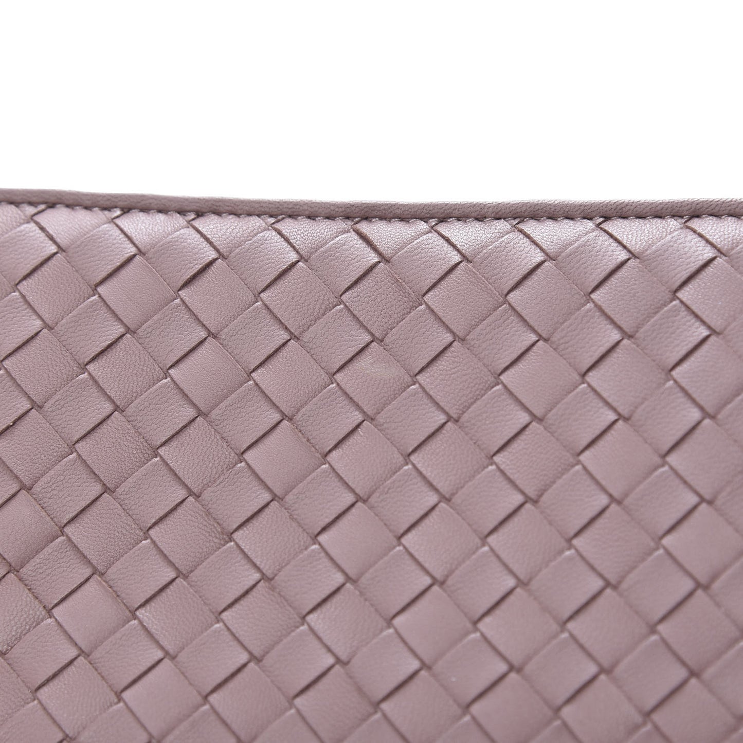 Nappa Intrecciato Zip Around Wallet Deco Rose