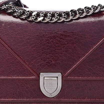 Christian Dior Crackled Deerskin Small Diorama Flap Bag Burgundy 15 of 15