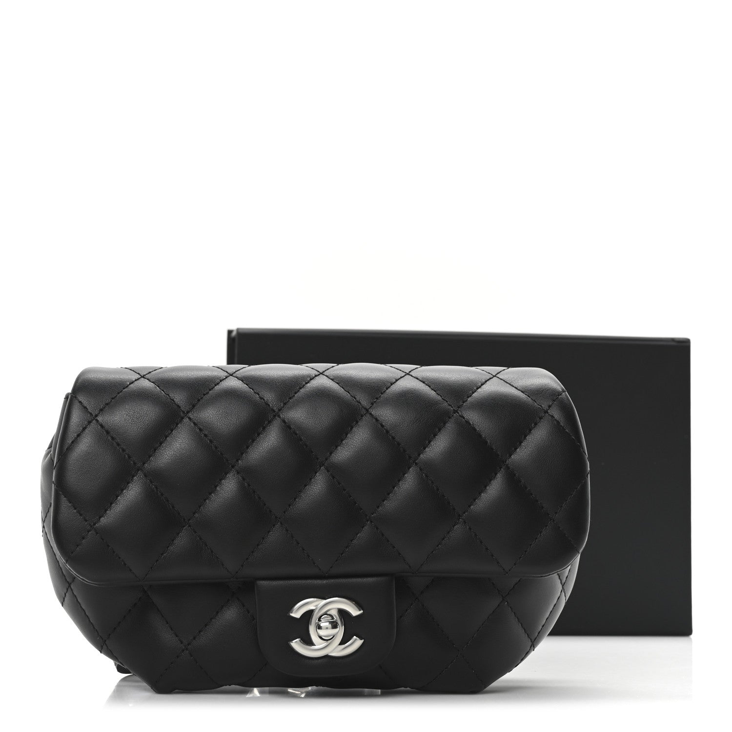 Chanel Calfskin Quilted CC Uniform Flap Belt Bag Black 11 of 11