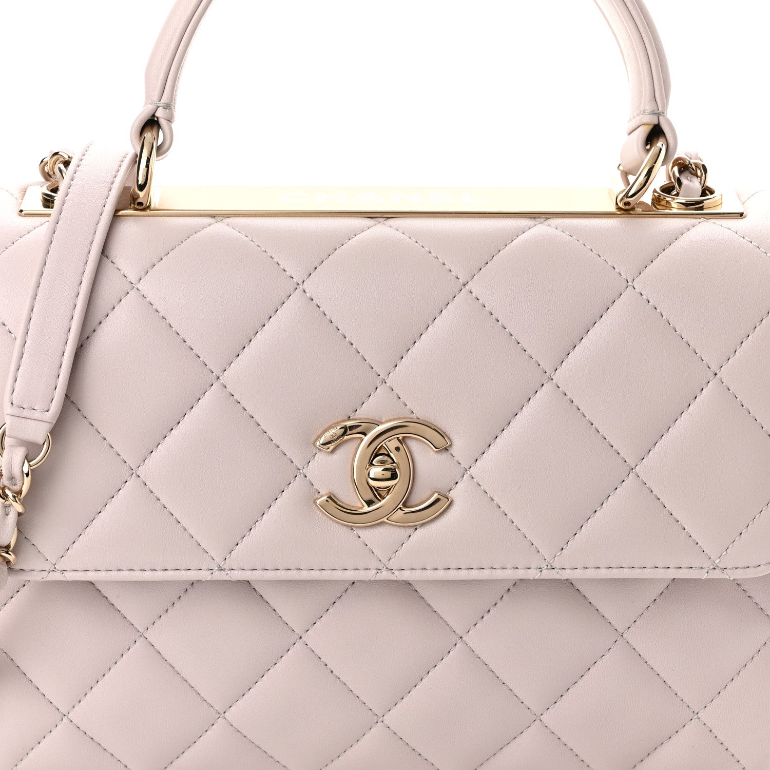 Chanel Lambskin Quilted Small Trendy CC Flap Dual Handle Bag Lilas Lilac 8 of 11