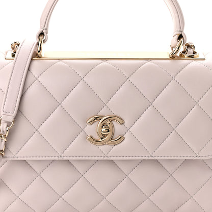 Chanel Lambskin Quilted Small Trendy CC Flap Dual Handle Bag Lilas Lilac 8 of 11