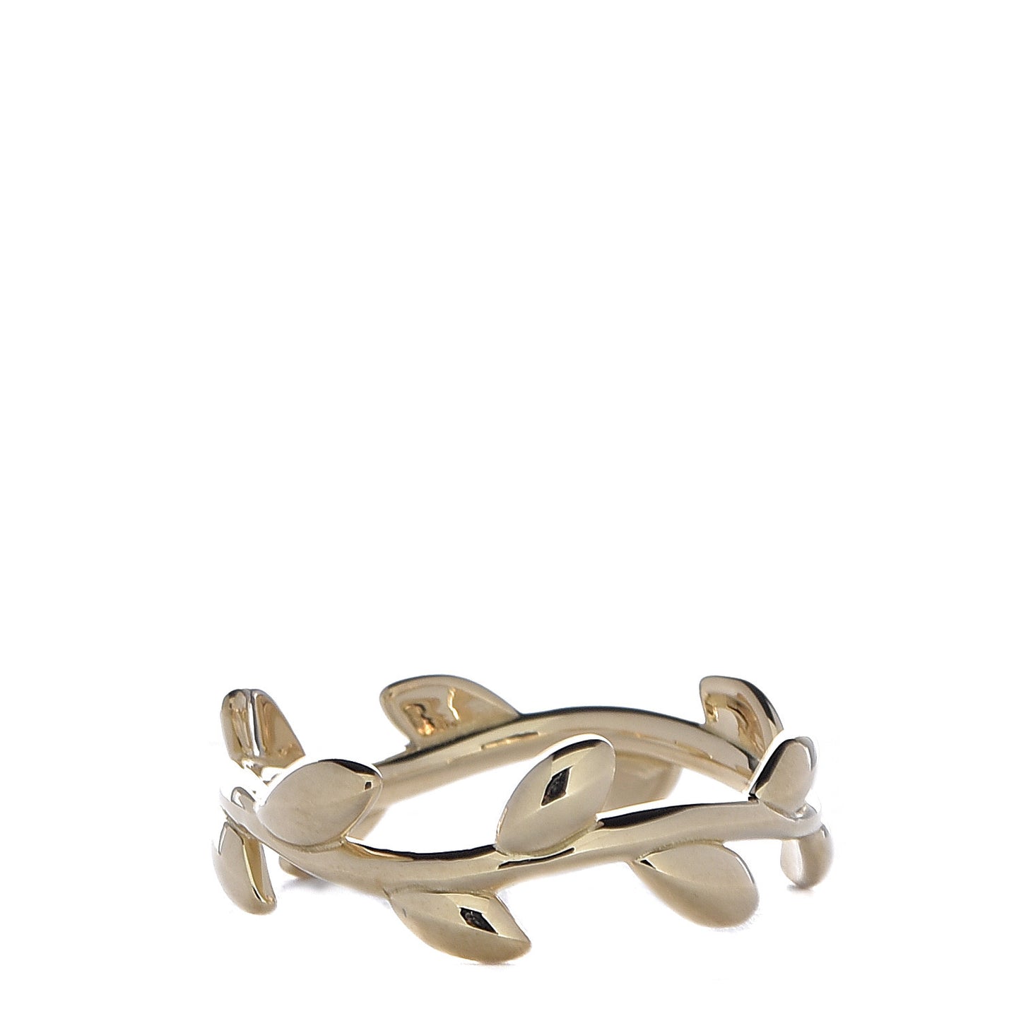 18K Yellow Gold Narrow Paloma Picasso Olive Leaf Band Ring 49 5