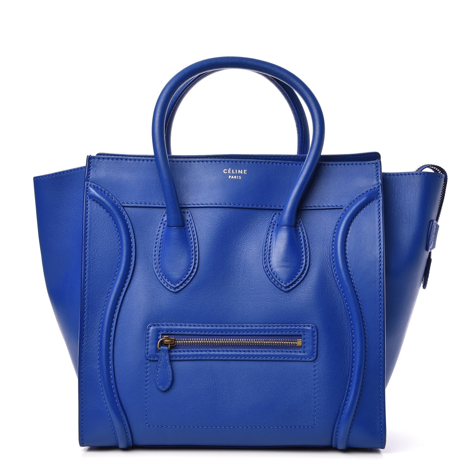 Celine Smooth Calfskin Mini Luggage Royal Blue 1 of 9