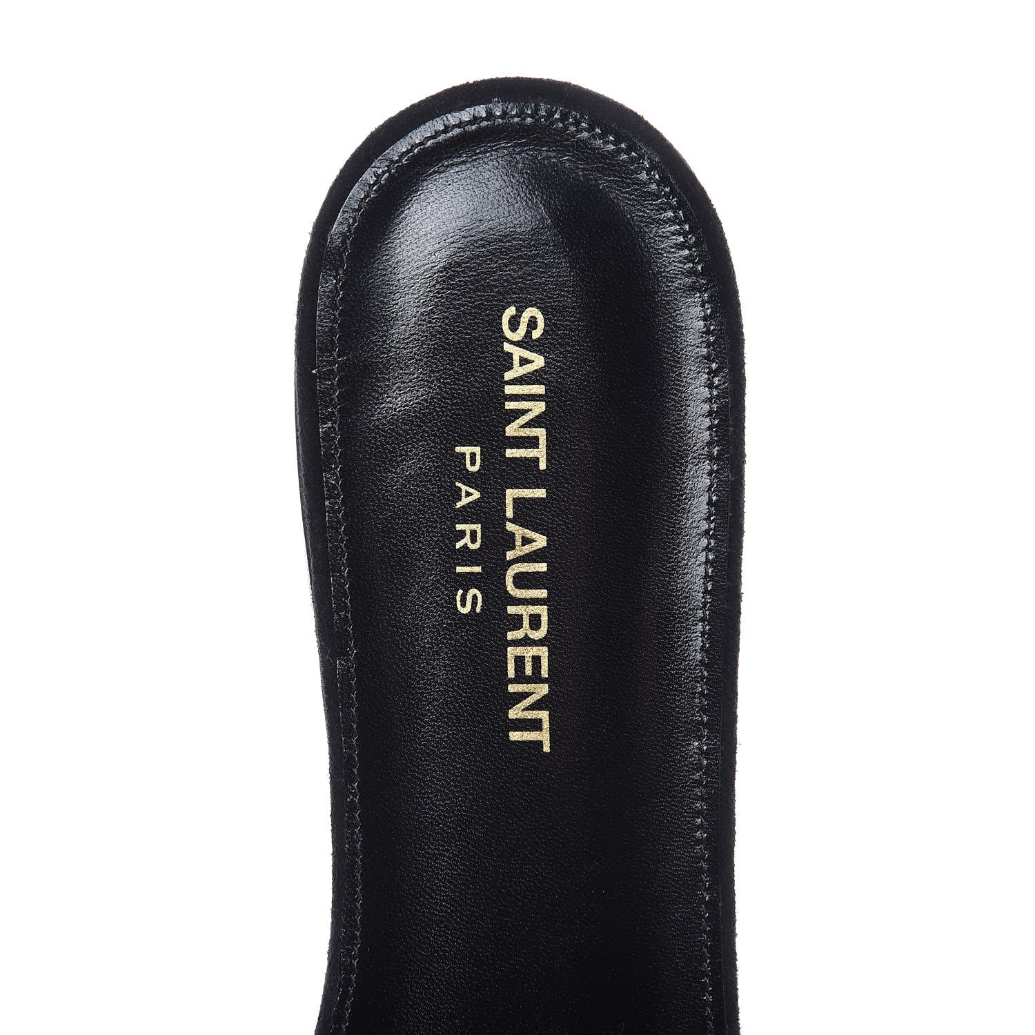 Saint Laurent Ayers Nubuck Bow Nu Pieds Slide Sandals 41.5 Black 6 of 9