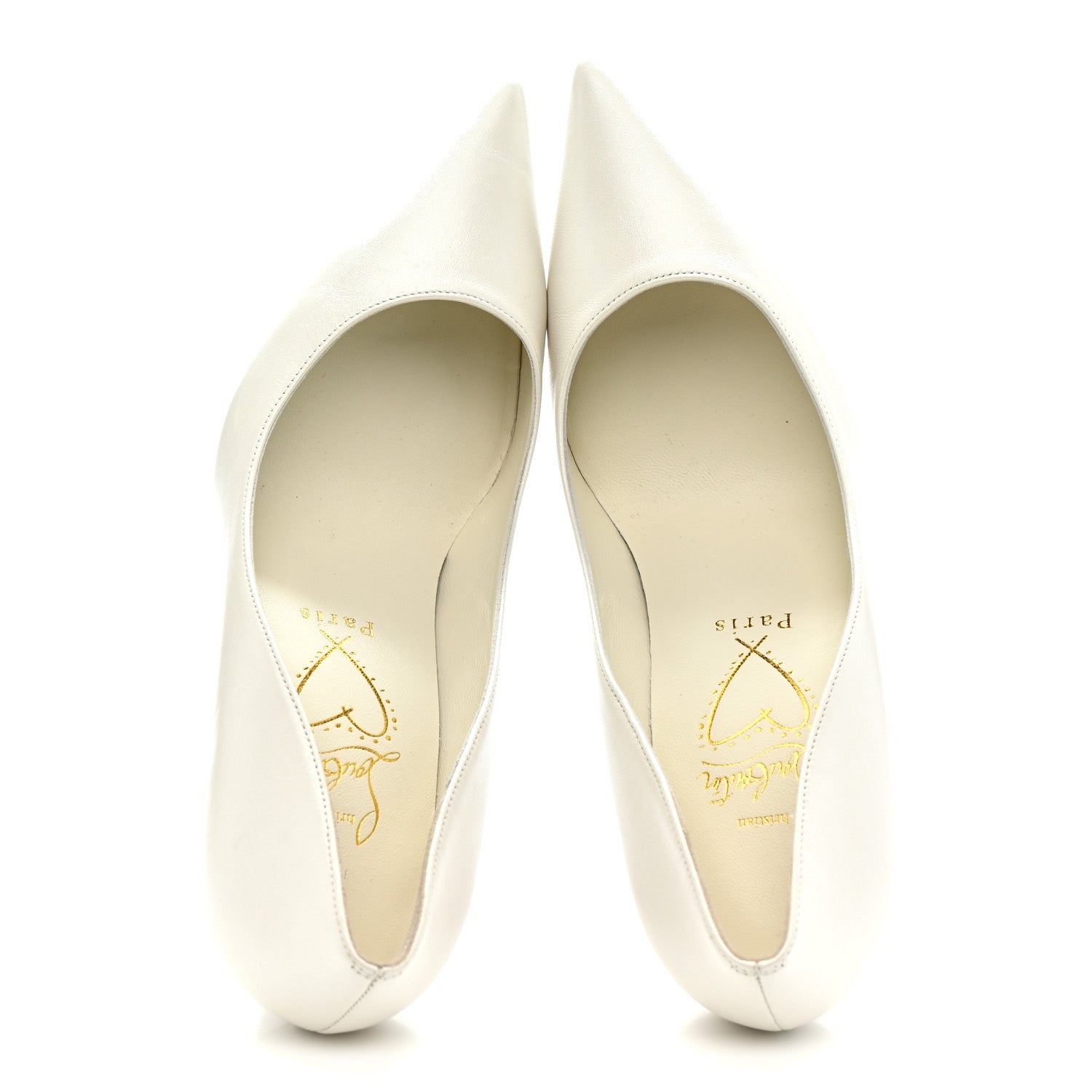 Christian Louboutin Pearlescent Nappa Miss Z 80 Pumps 38 Bianco 2 of 8