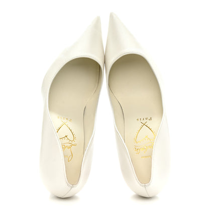 Christian Louboutin Pearlescent Nappa Miss Z 80 Pumps 38 Bianco 2 of 8