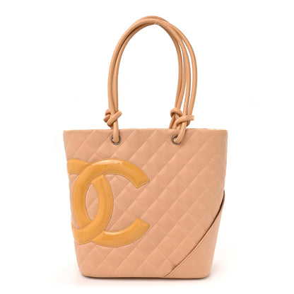 Chanel Calfskin Quilted Medium Cambon Tote Beige Black 1 of 12
