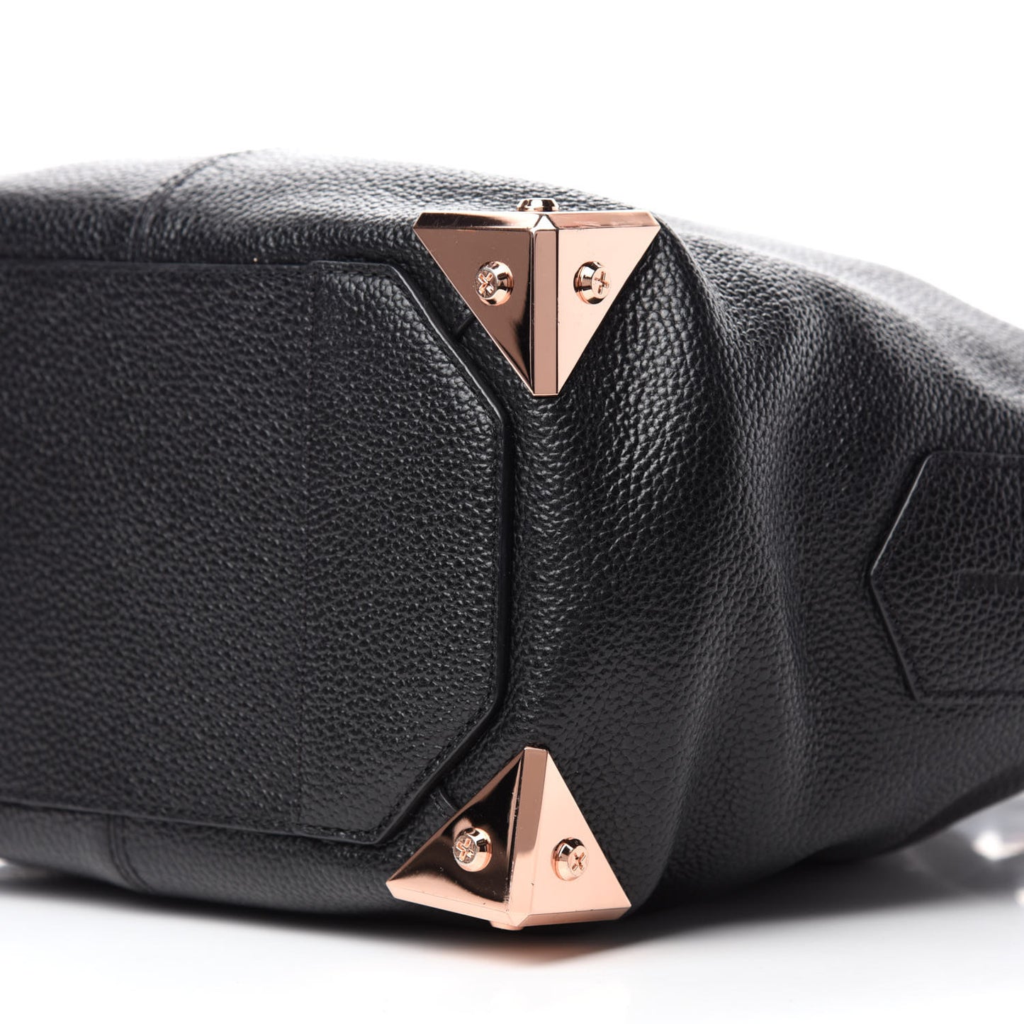 Pebbled Calfskin Small Emile Soft Black Rose Gold Hardware