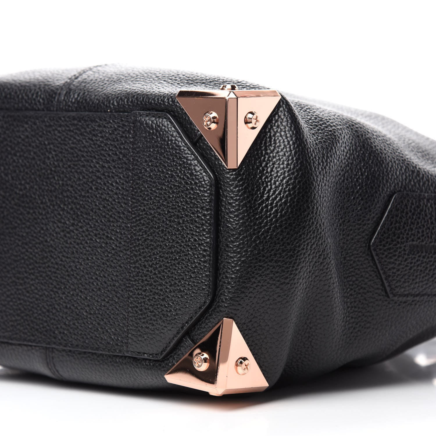 Alexander Wang Pebbled Calfskin Small Emile Soft Black Rose Gold Hardware 7 of 9