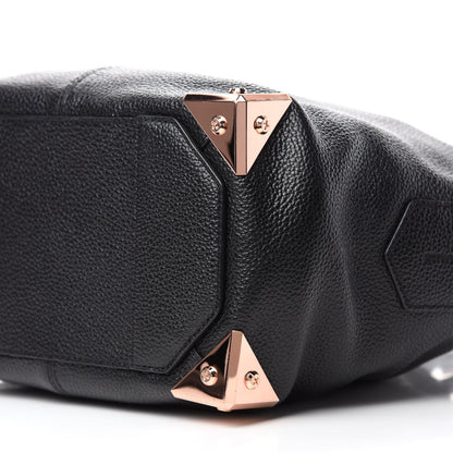 Alexander Wang Pebbled Calfskin Small Emile Soft Black Rose Gold Hardware 7 of 9
