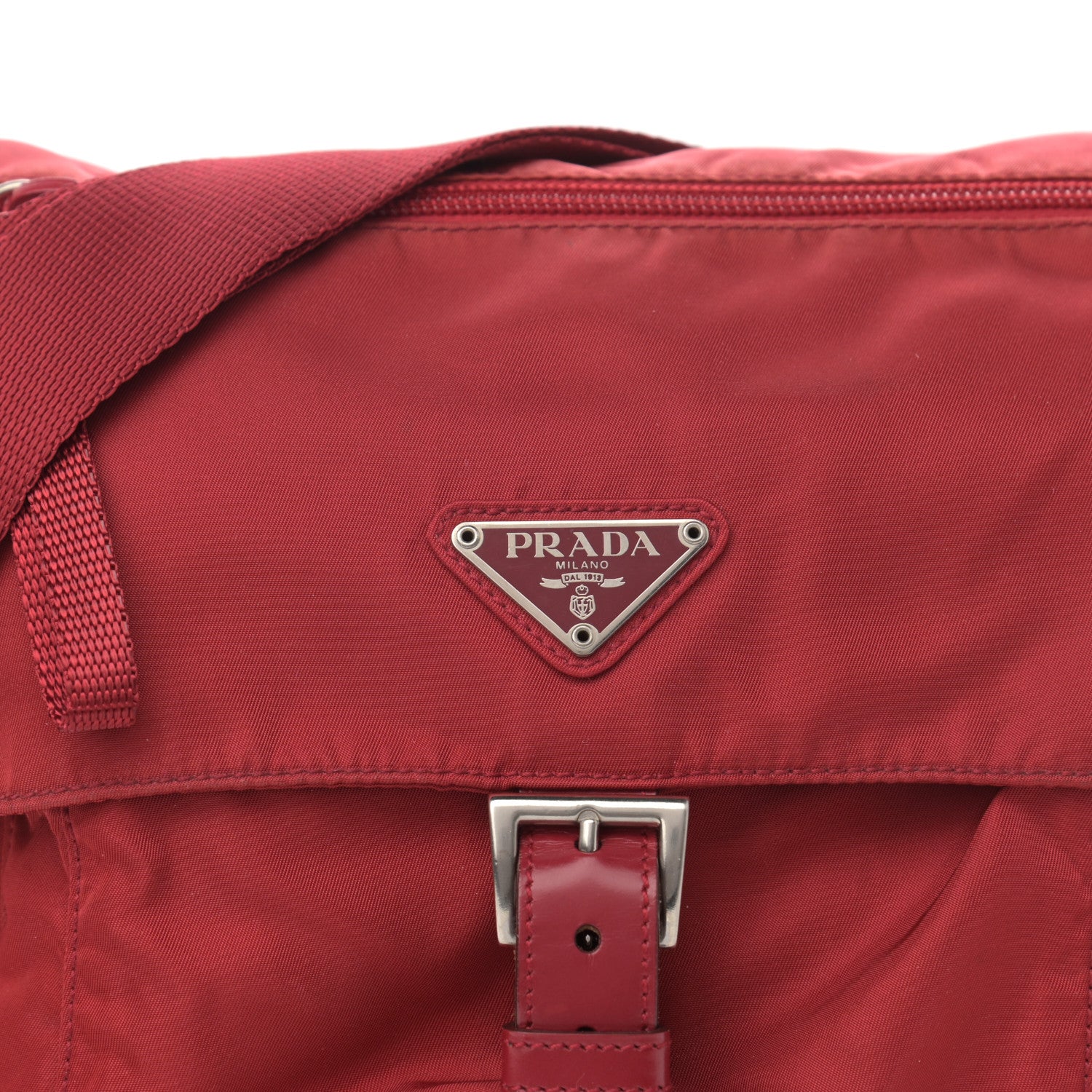 Prada Nylon Vela Small Hunting Bag Fuoco 8 of 12