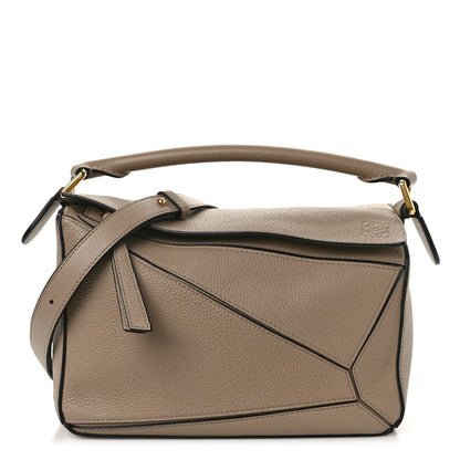 Loewe Grained Calfskin Small Puzzle Bag Sand 1 of 8