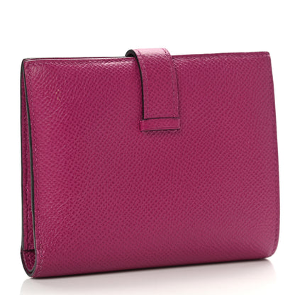 Hermes Epsom Bearn Compact Wallet Rose Pourpre 3 of 12