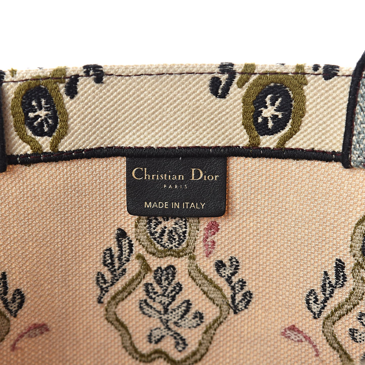 Canvas Embroidered Geometric Book Tote Multicolor